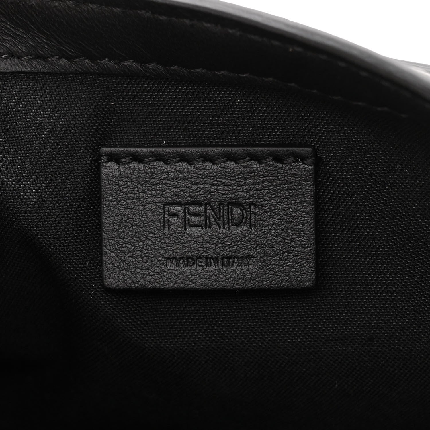Fendi Nappa FF 1974 Embossed Mini Baguette Black 6 of 9