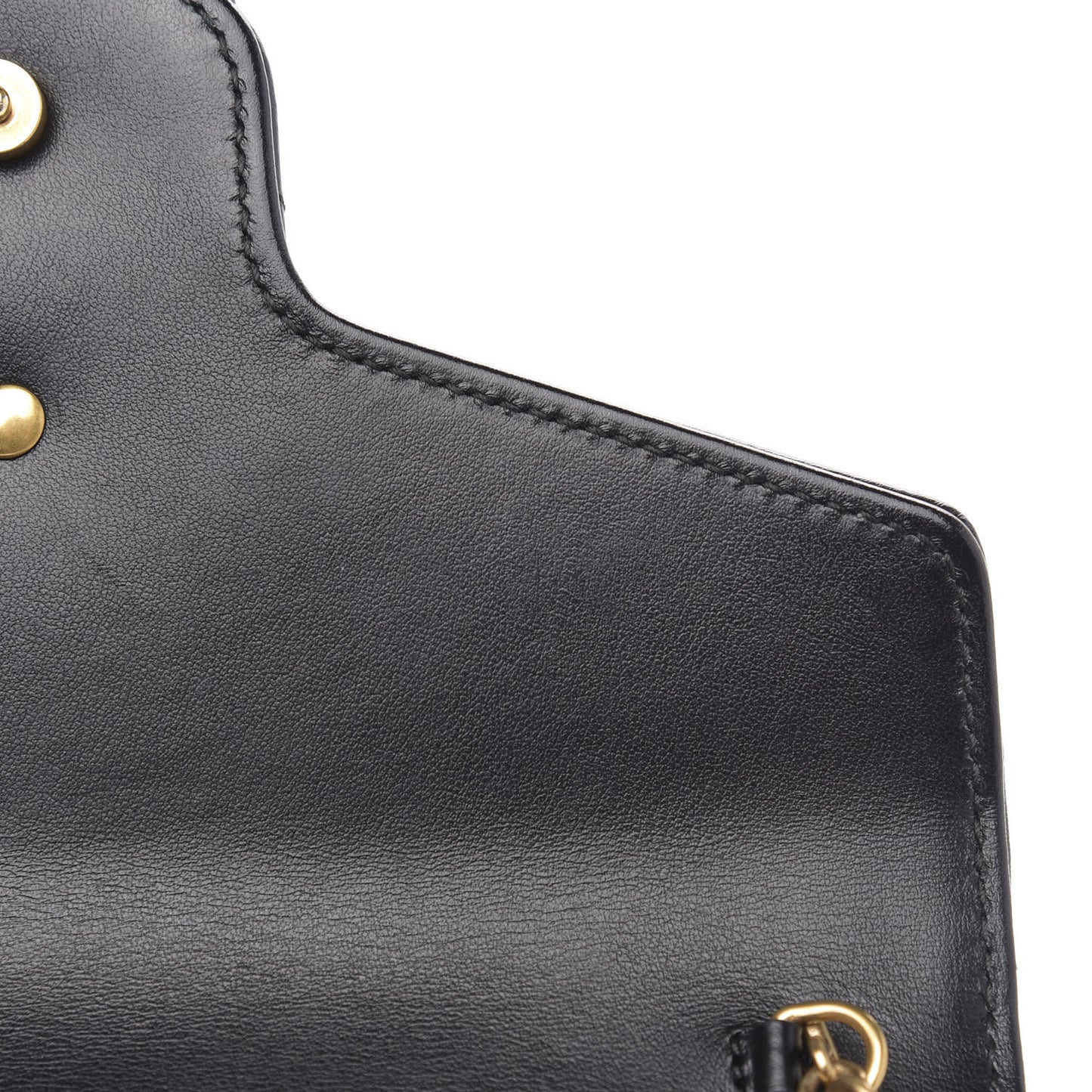 Calfskin Matelasse GG Marmont Chain Wallet Black