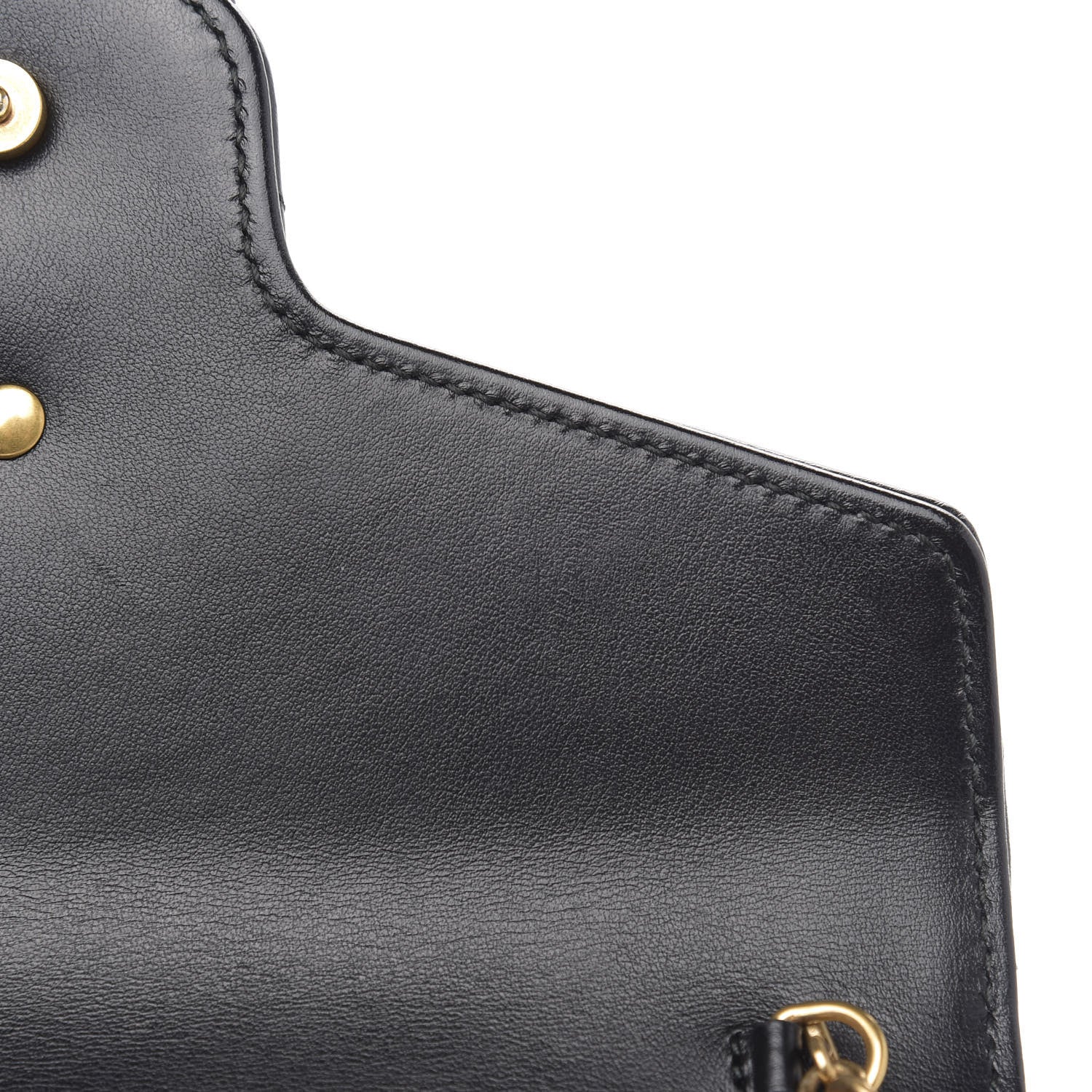 Gucci Calfskin Matelasse GG Marmont Chain Wallet Black 12 of 13