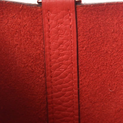 Hermes Taurillon Clemence Picotin Lock 18 PM Rouge Tomate 7 of 12