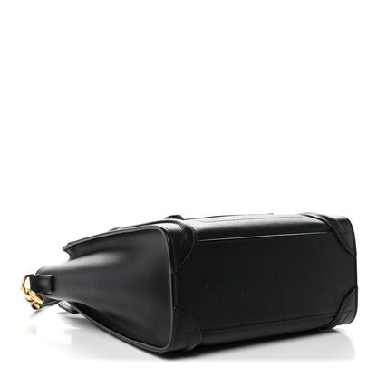 Celine Smooth Calfskin Nano Luggage Black 4 of 10