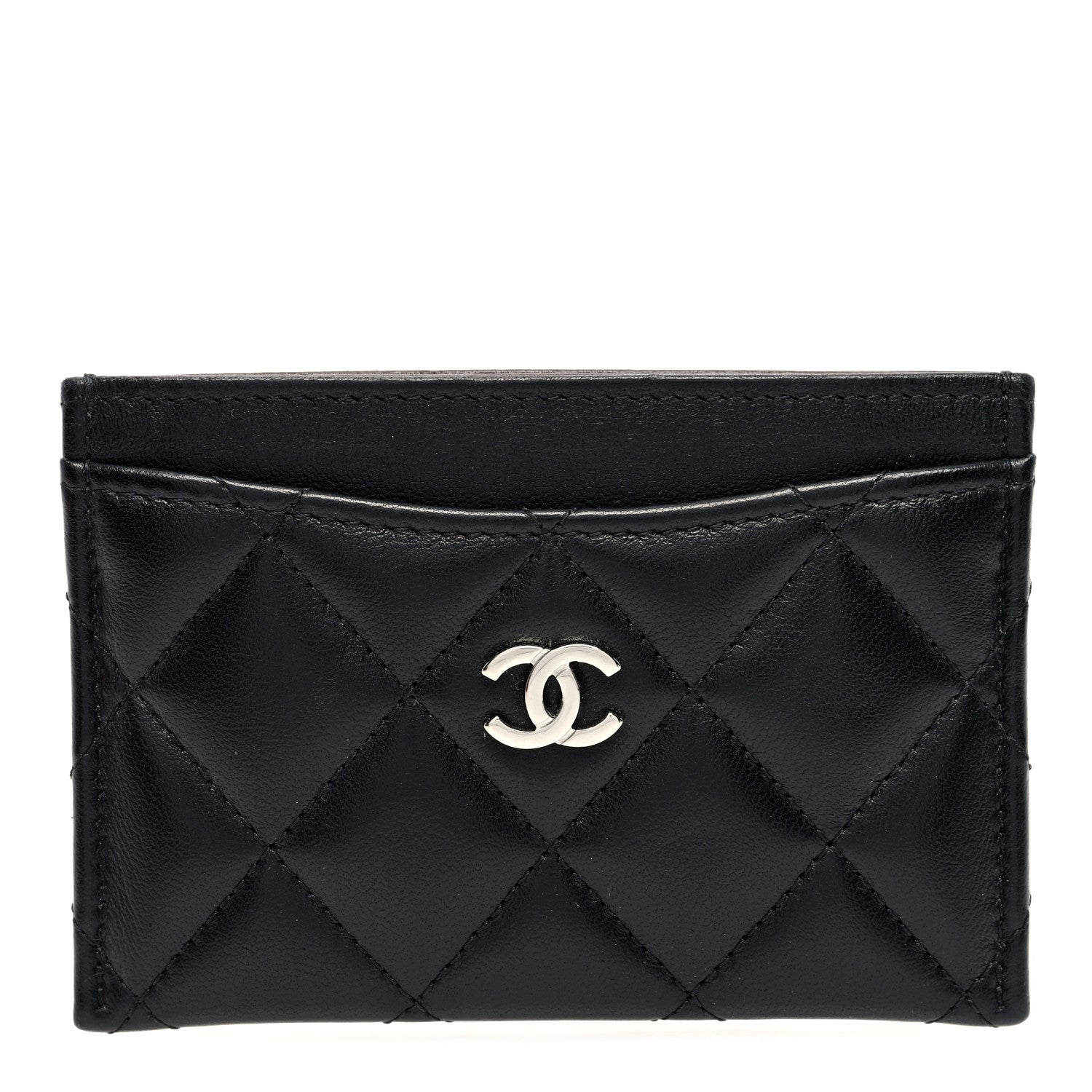Chanel Lambskin Quilted Card Holder Black 1 of 9