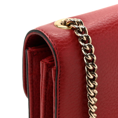Gucci Dollar Calfskin Small Interlocking G Shoulder Bag Red 13 of 16
