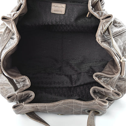 Christian Dior Lambskin Cannage Drawstring Bag Bronze 5 of 22