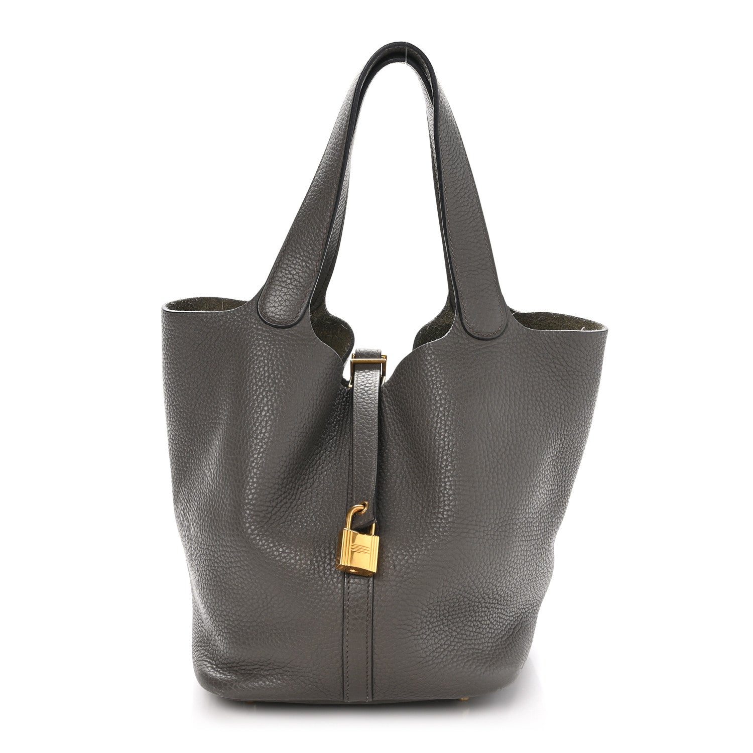 Hermes Taurillon Clemence Picotin Lock 22 MM Etain 1 of 12