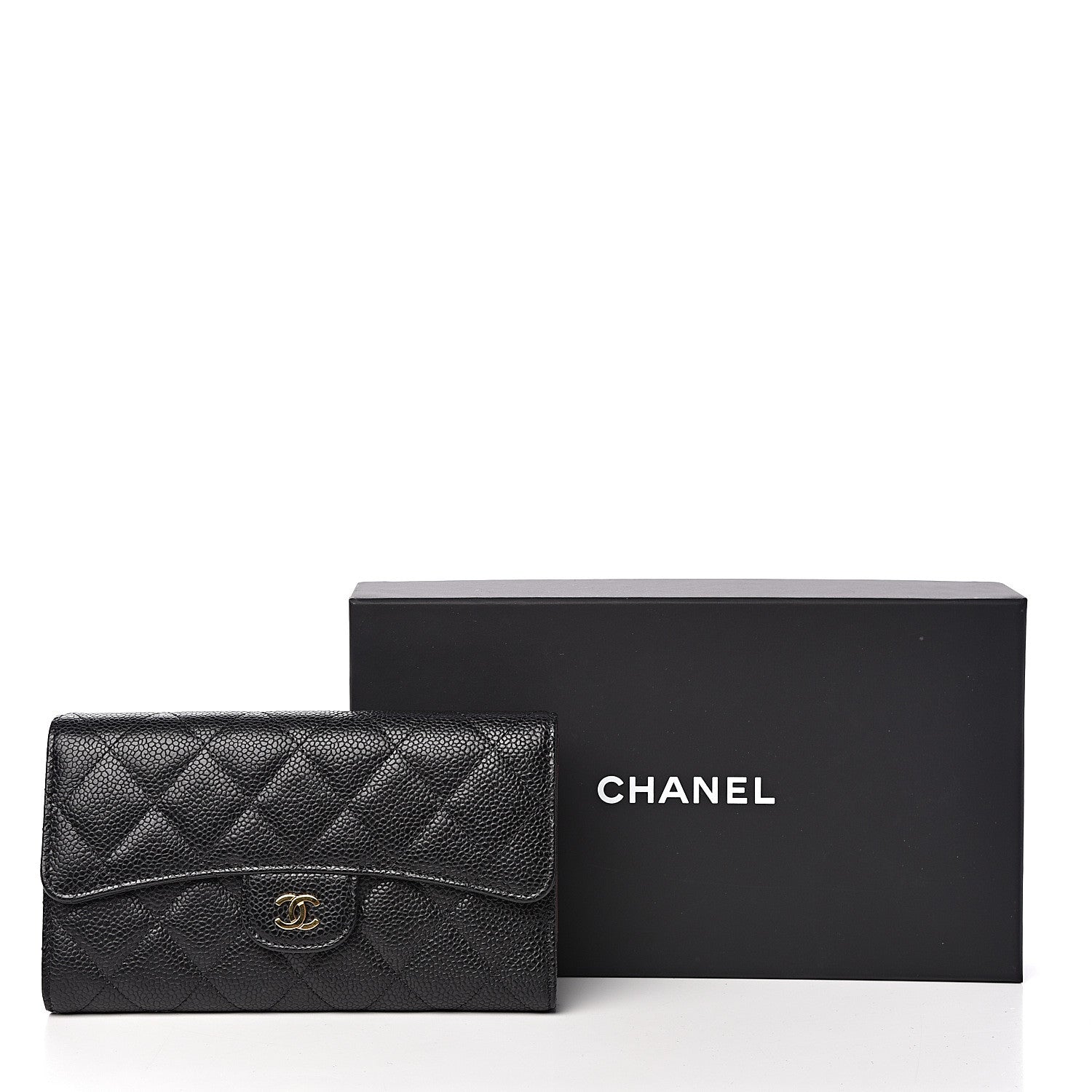 Chanel Caviar Quilted Large Flap Wallet Black 10 of 10
