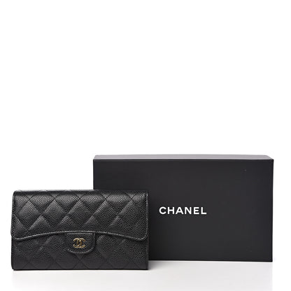 Chanel Caviar Quilted Large Flap Wallet Black 10 of 10