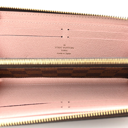 Louis Vuitton Damier Ebene Clemence Wallet Rose Ballerine 5 of 7