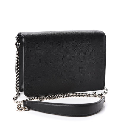 Prada Saffiano Lux Bandoliera Crossbody Bag Black 3 of 9