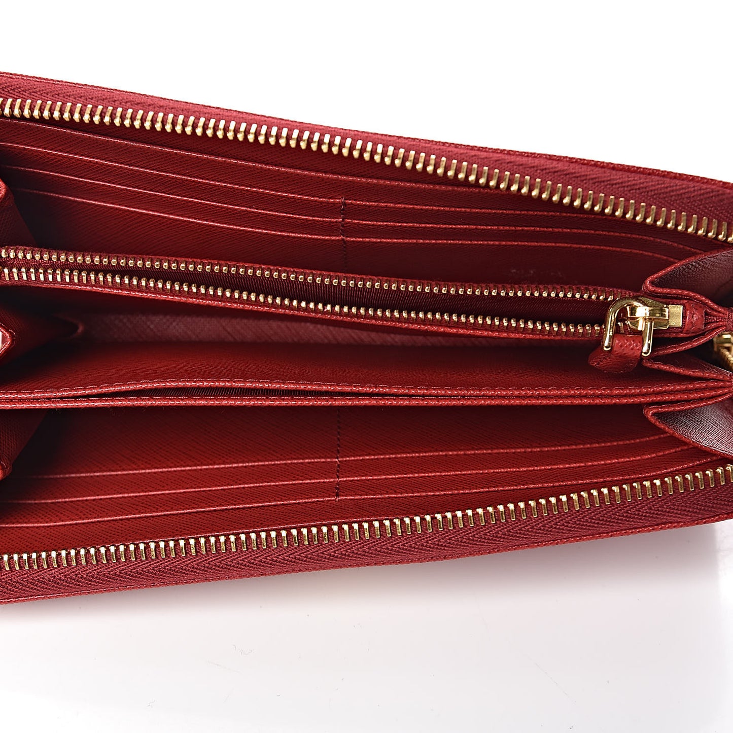 Saffiano Zip Around Wallet Fuoco