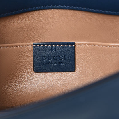 Gucci Nappa Pearl Studded Mini Queen Margaret Broadway Shoulder Bag Blue Agata 6 of 12