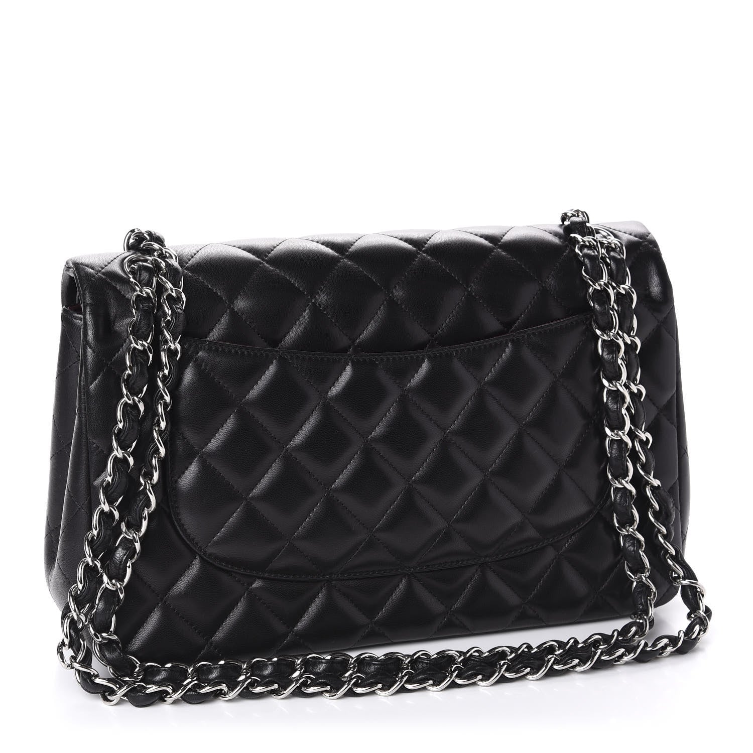 Chanel Lambskin Quilted Jumbo Double Flap Black 3 of 10
