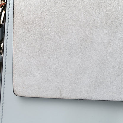 Chloe Calfskin Suede Medium Faye Shoulder Bag Airy Grey 14 of 17