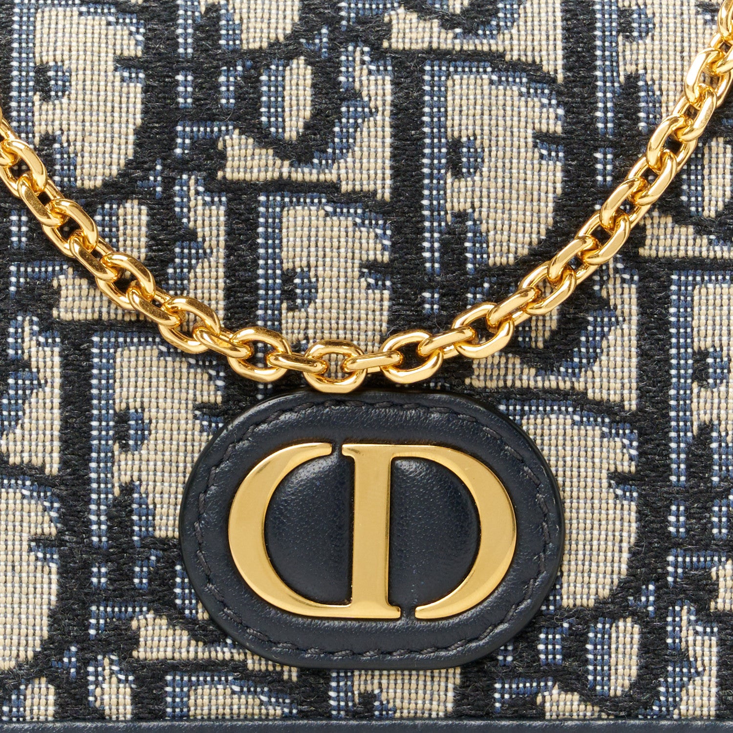 Christian Dior Oblique 30 Montaigne 2-In-1 Pouch Blue 8 of 11