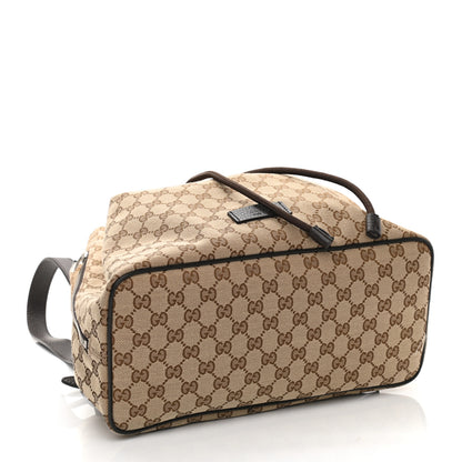 Gucci Monogram Dollar Calfskin O Drawstring Backpack Beige Ebony Testa di Moro Dark Chocolate 4 of 12