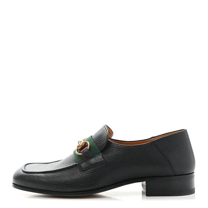 Gucci Havely Kid Web Mens Horsebit Loafers 6 Black 1 of 9