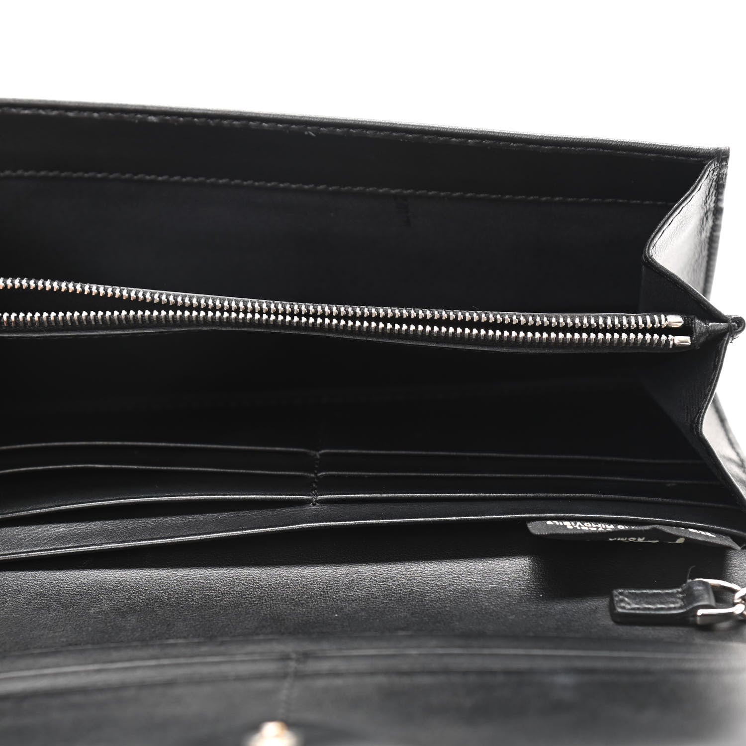 Fendi Vitello Liberty Fun Fair Studded Continental Wallet On Chain Black Multicolor 5 of 10