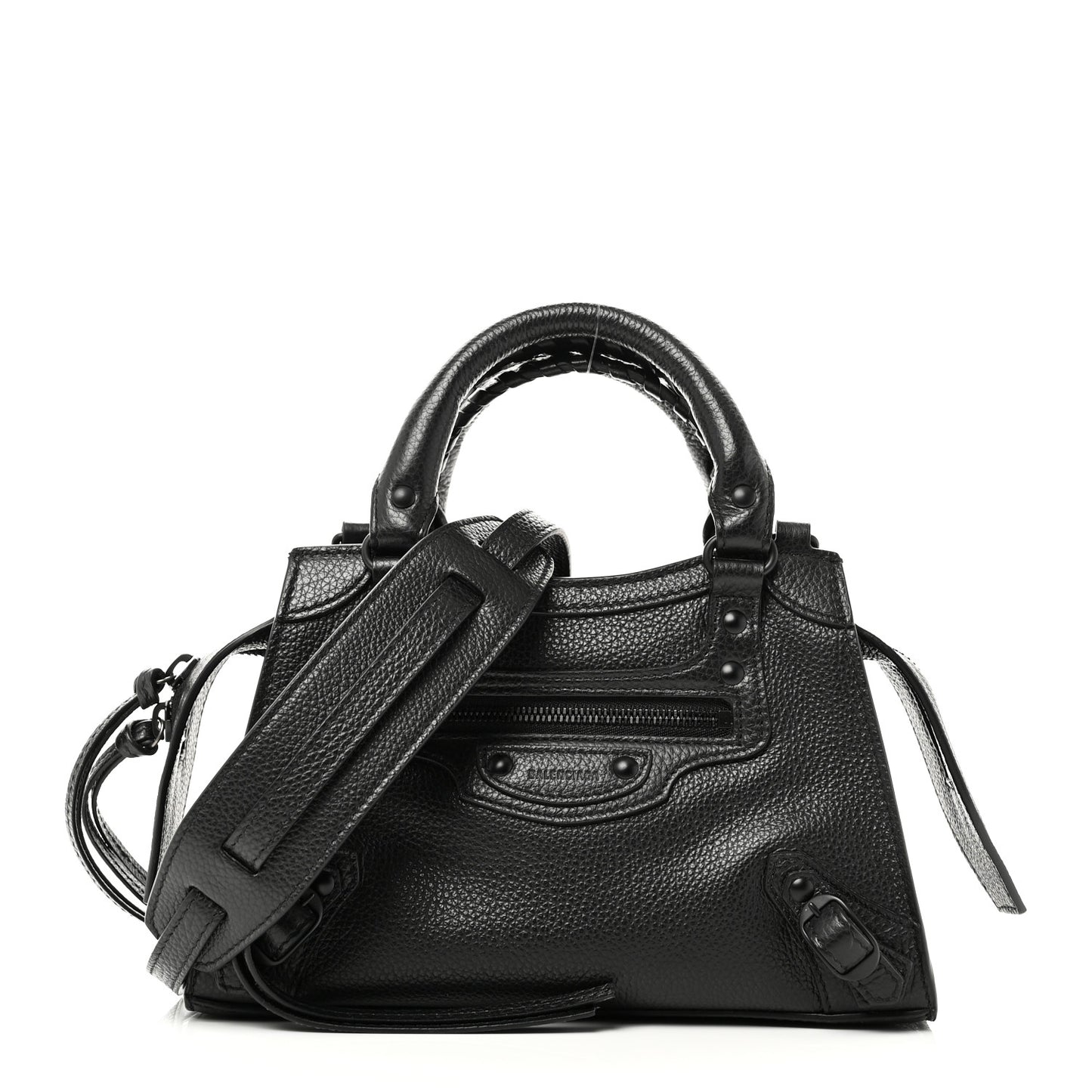 Grained Calfskin Neo Classic Black Hardware Mini City Black