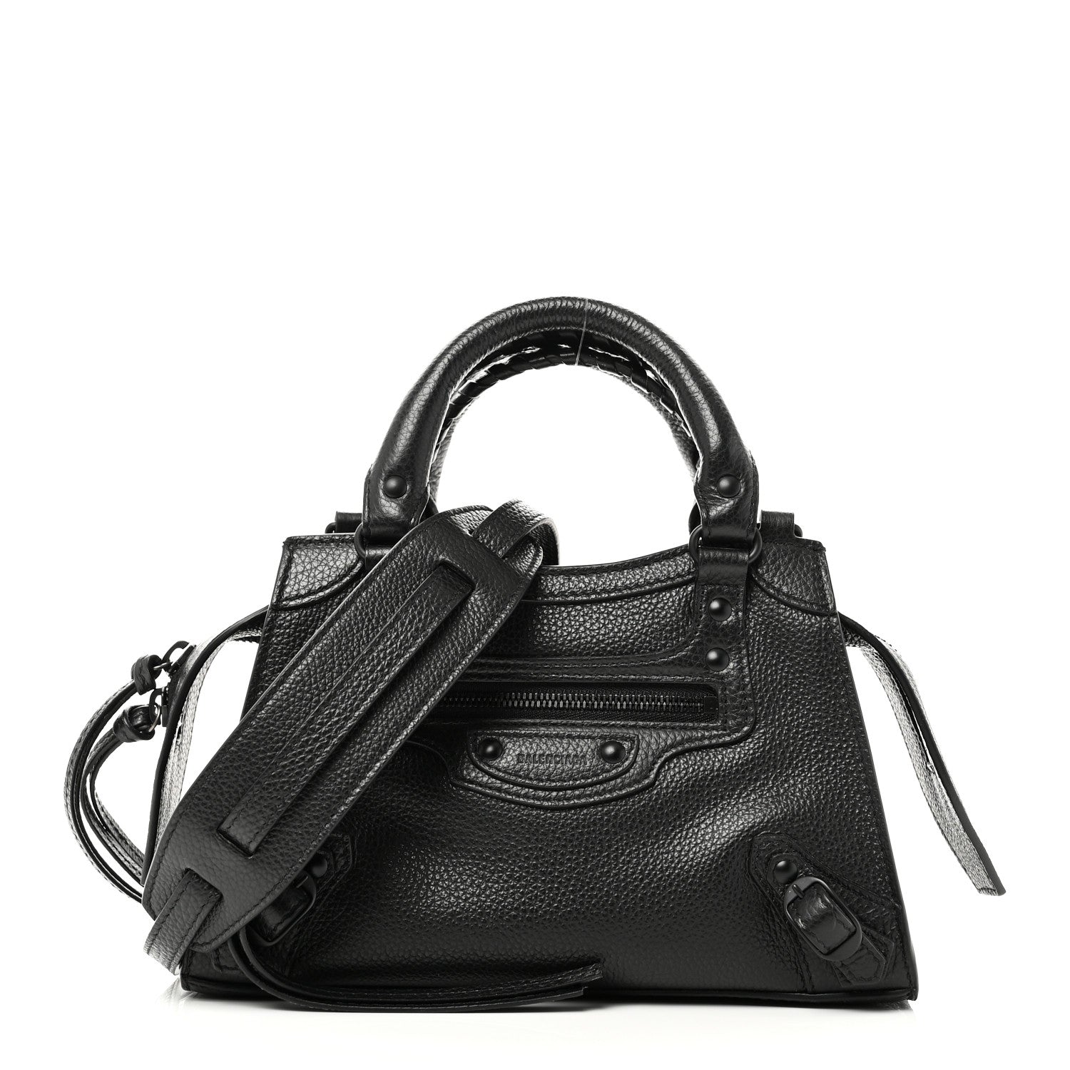 Balenciaga Grained Calfskin Neo Classic Black Hardware Mini City Black 1 of 9