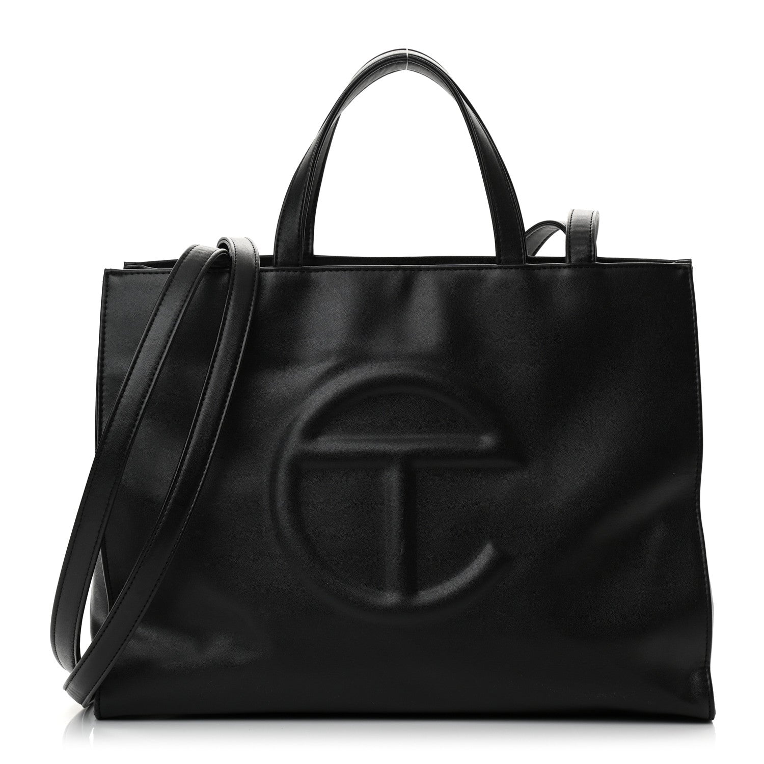 Telfar Vegan Leather Medium Shopping Bag Black 1 of 12
