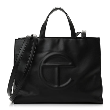 Telfar Vegan Leather Medium Shopping Bag Black 1 of 12