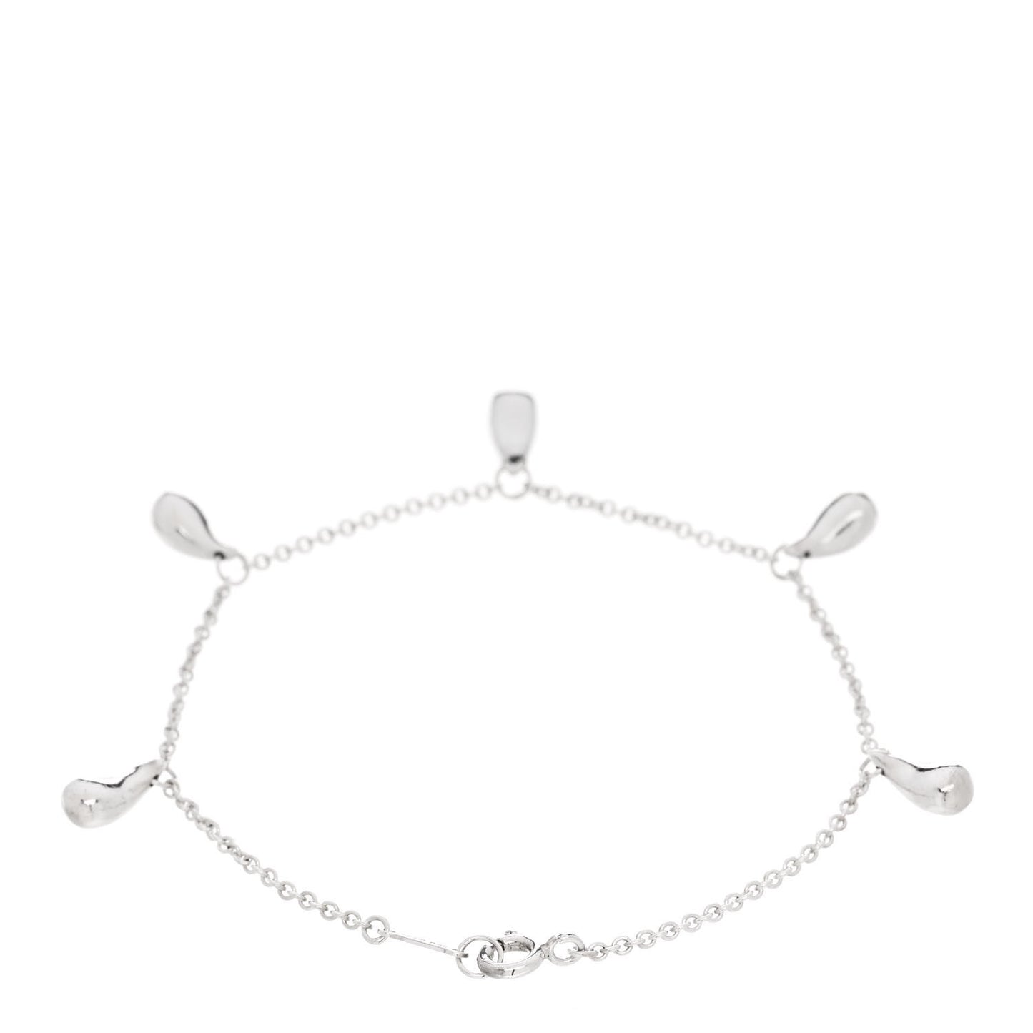 Sterling Silver Elsa Peretti Five Station Teardrop Bracelet