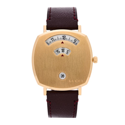 Gucci Stainless Steel Alligator 35mm Grip Quartz Watch Burgundy 1 of 5