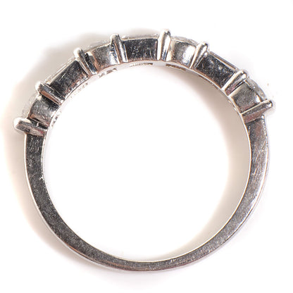 Tiffany Platinum Diamond Round and Baguette Band Ring 5 6 of 6
