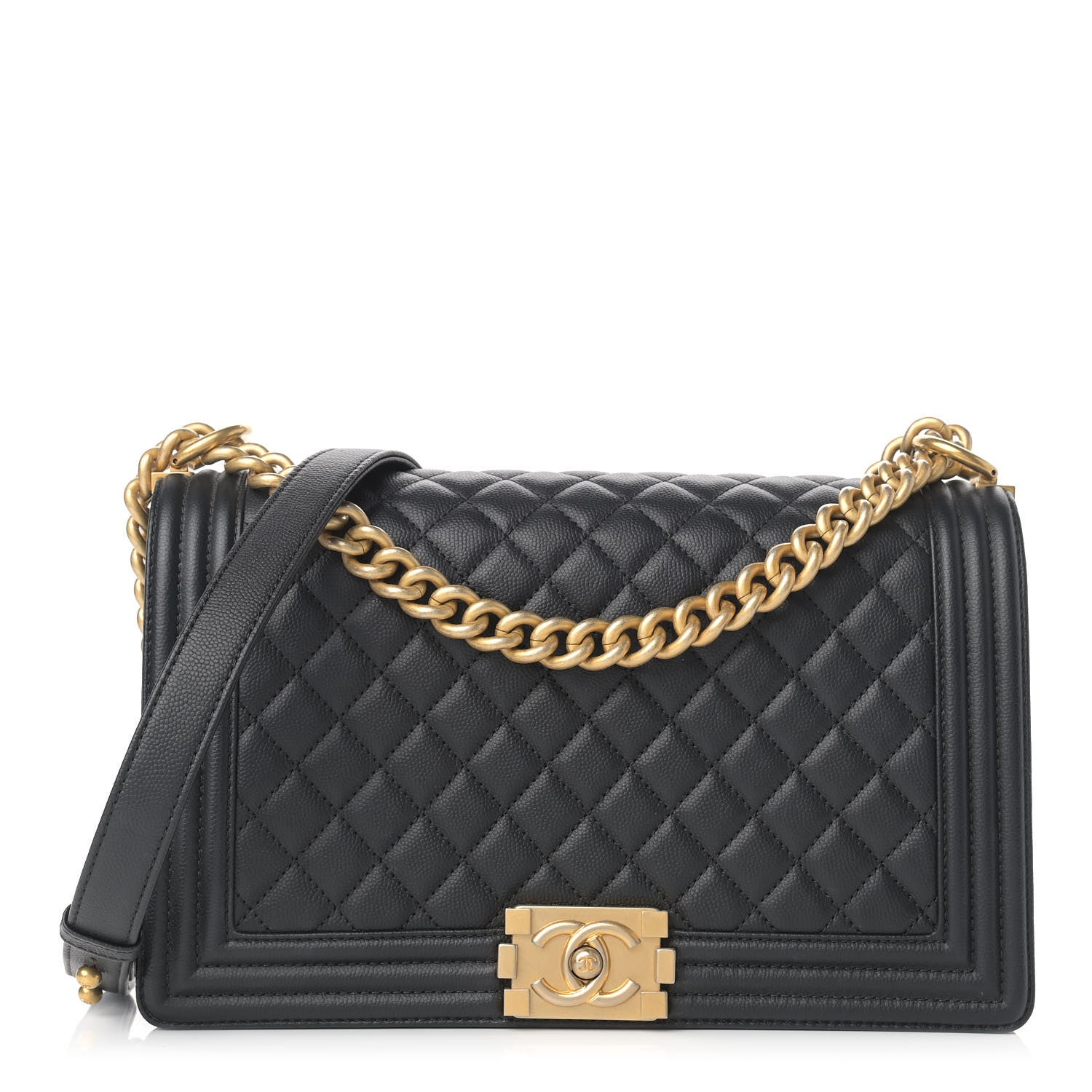 Chanel Caviar Quilted New Medium Boy Flap Black 1 of 10