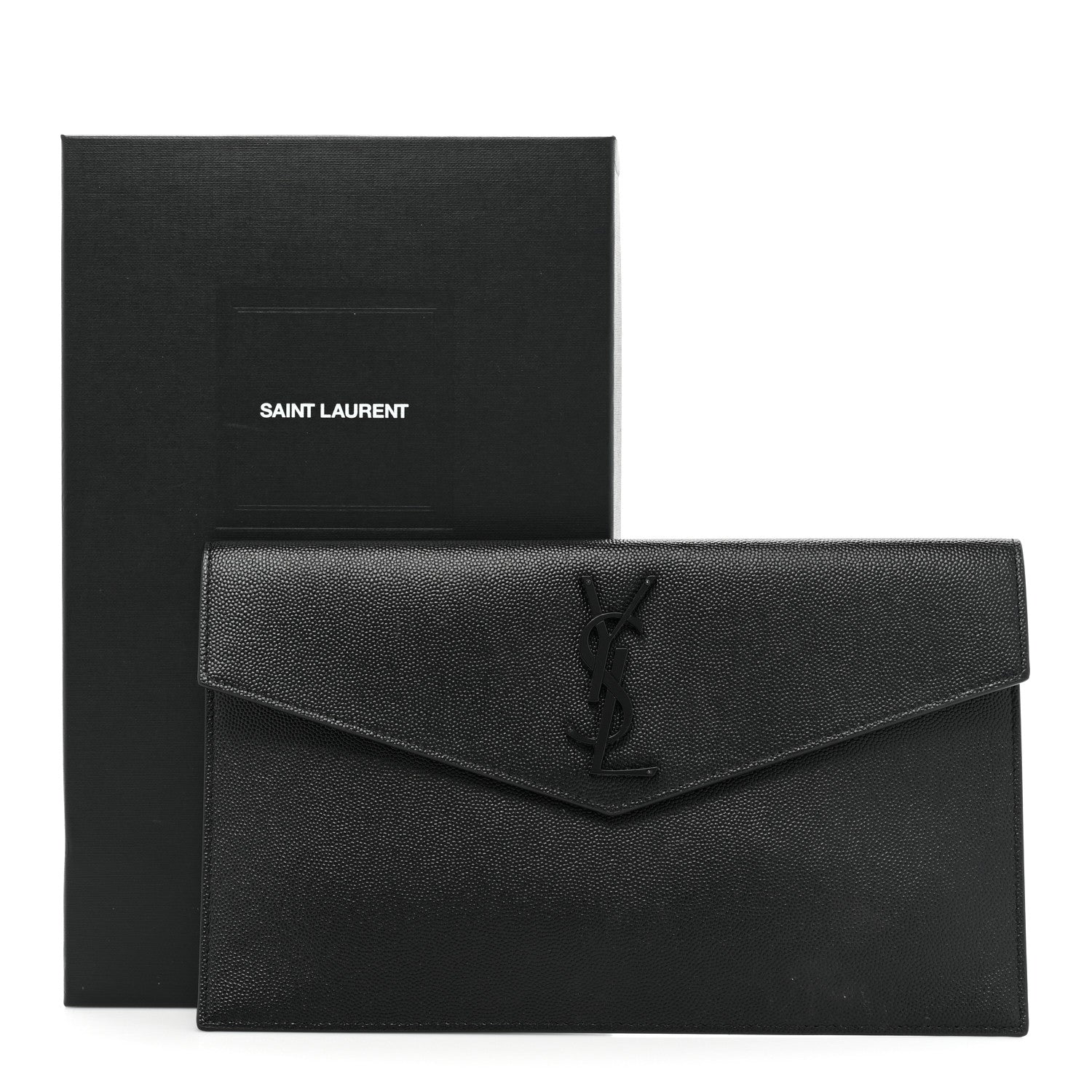 Saint Laurent Grain De Poudre Uptown Pouch Black 9 of 9