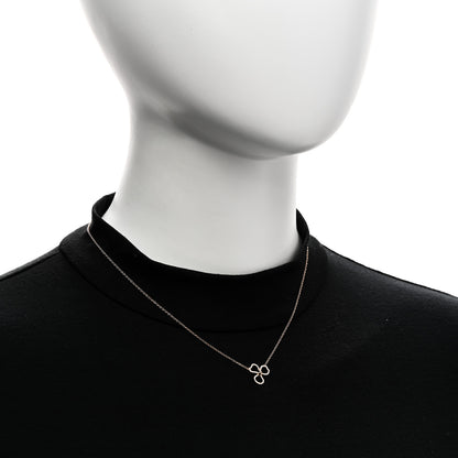 Tiffany 18K Rose Gold Diamond Small Paper Flowers Pendant Necklace 2 of 6