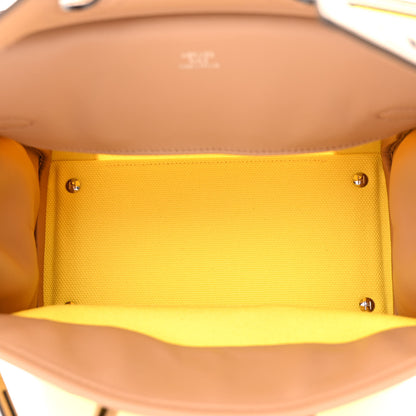 Hermes Toile Goeland Swift Cargo Birkin 25 Jaune Citron Chai 5 of 10