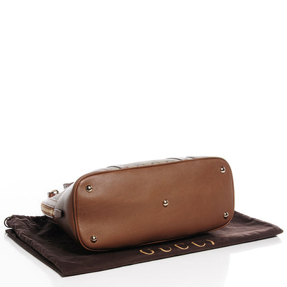 Gucci GG Supreme Monogram Margaux Calfskin Small Nice Top Handle Dome Bag Beige Ebony Acero 4 of 7