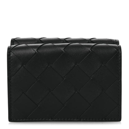 Bottega Veneta Nappa Maxi Intrecciato Tri-Fold Wallet Black 1 of 8