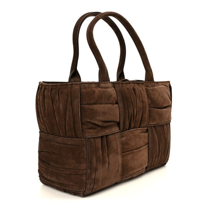 Bottega Veneta Suede Foulard Intrecciato Small Arco Tote Brownie 4 of 11
