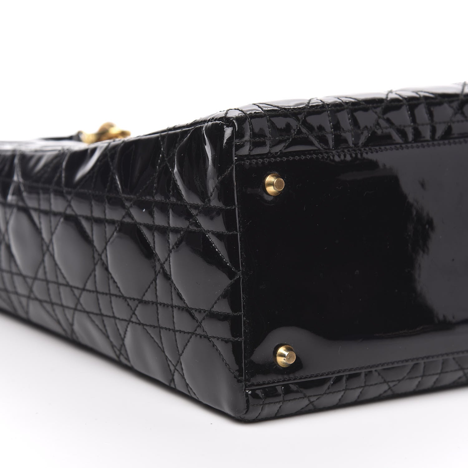 Christian Dior Patent Cannage Large Lady Dior Black 8 of 12