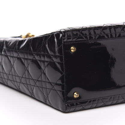 Christian Dior Patent Cannage Large Lady Dior Black 8 of 12