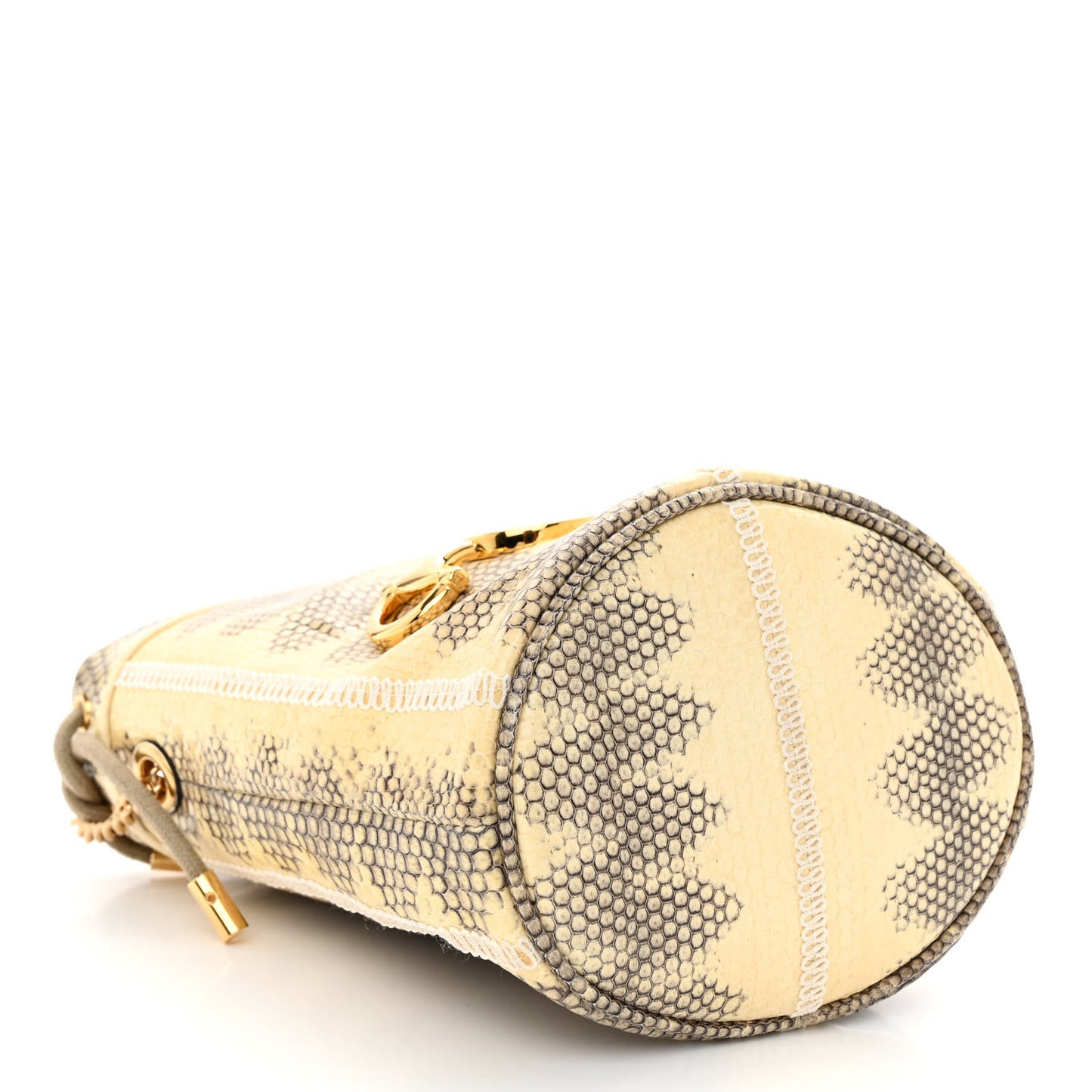 Snakeskin Mini Zumi Bucket Bag Grey
