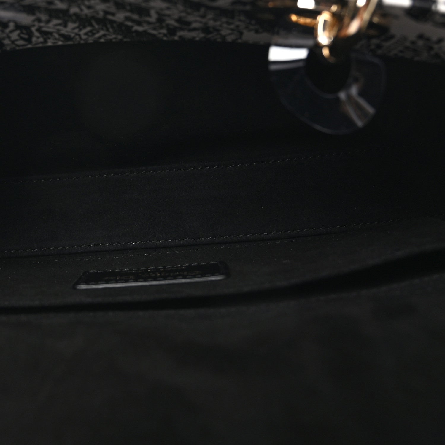 Christian Dior Calfskin Plan De Paris Printed Lady D-Joy White Black 7 of 10