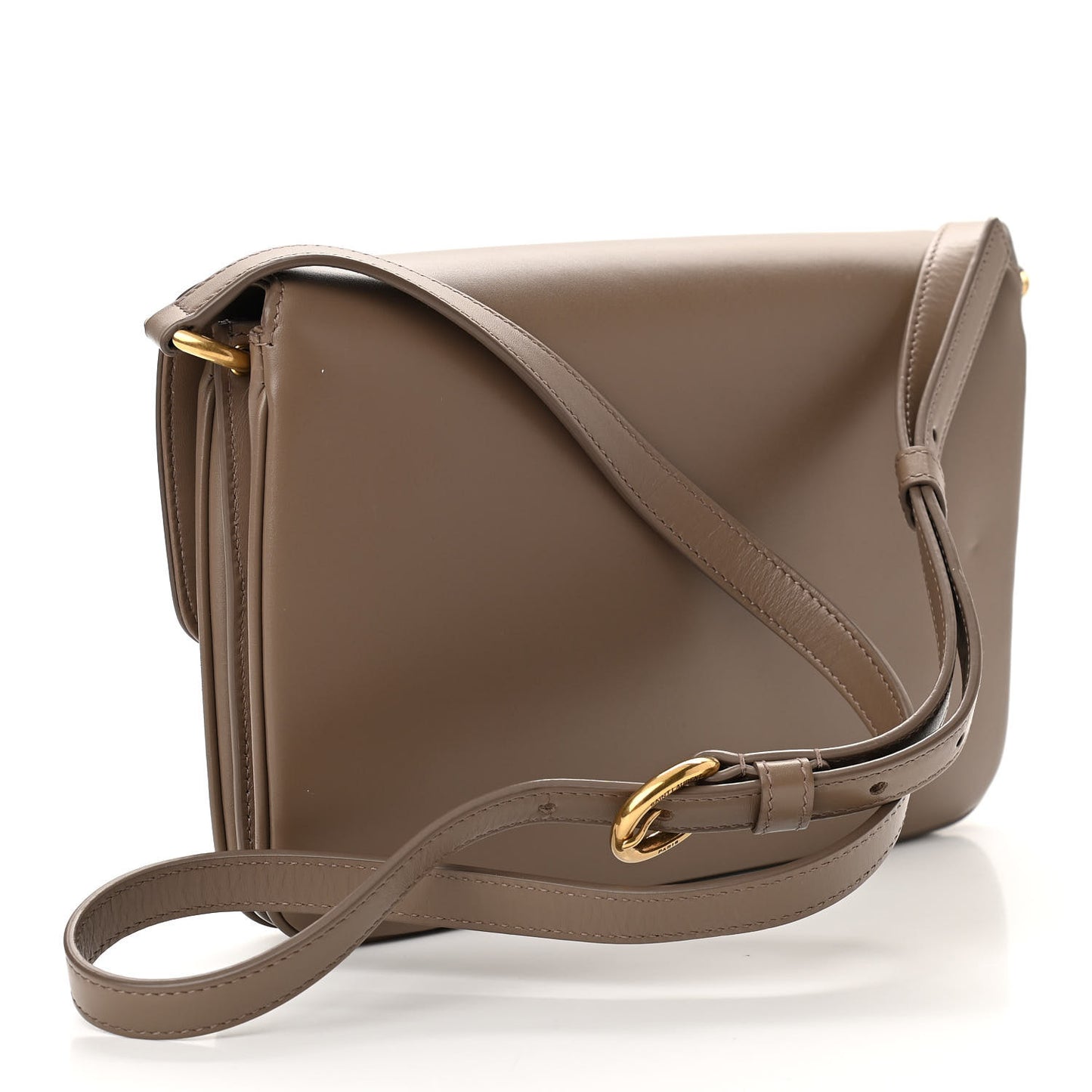 Smooth Calfskin Le Maillon Satchel Dark Beige