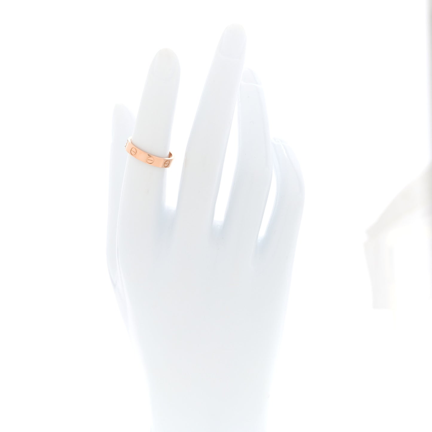 18K Pink Gold 3.5mm LOVE Wedding Band Ring 50 5.25