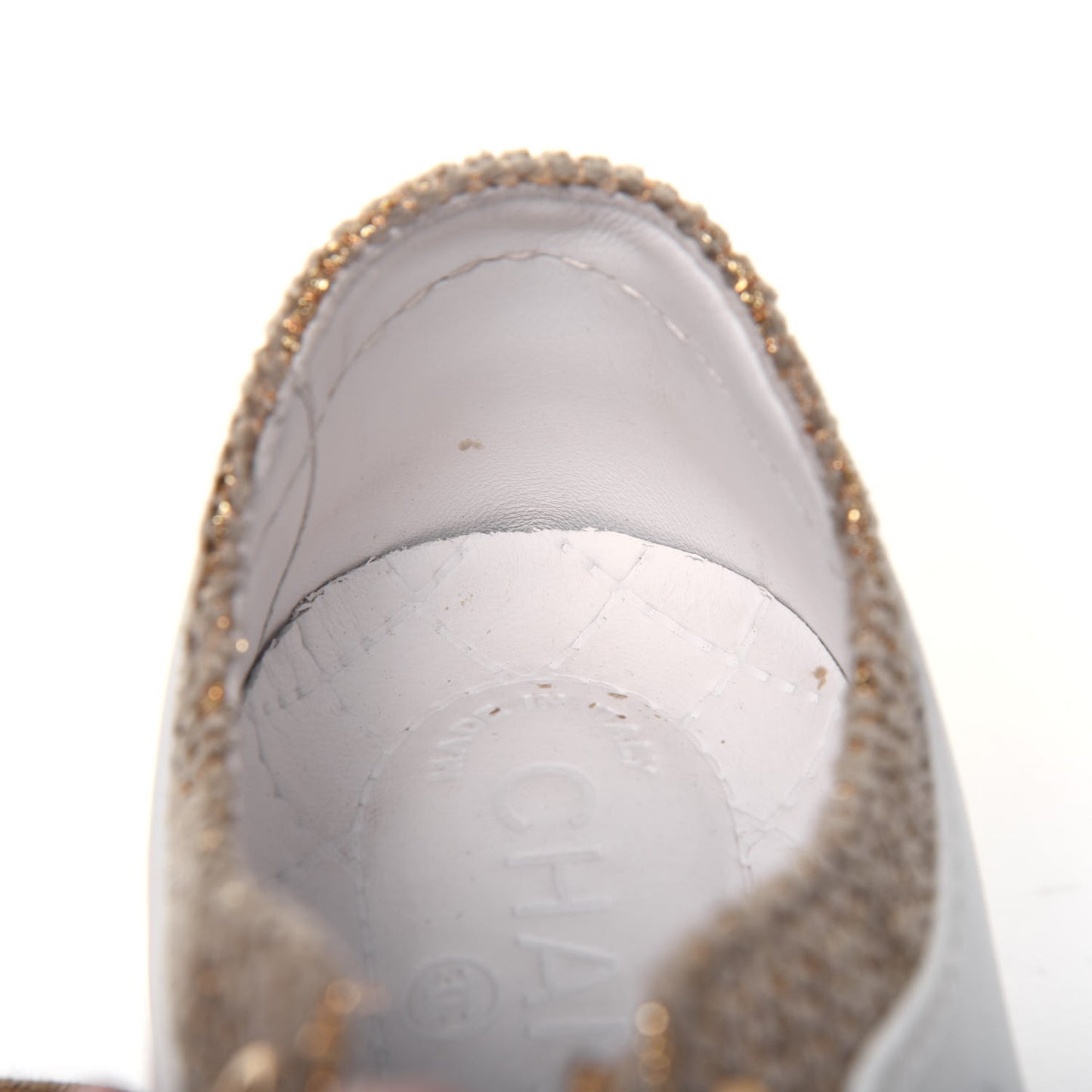 Fantasy Tweed Sneakers 39 Beige Gold