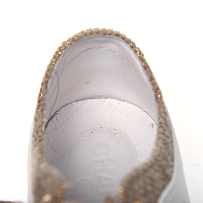 Chanel Fantasy Tweed Sneakers 39 Beige Gold 12 of 17