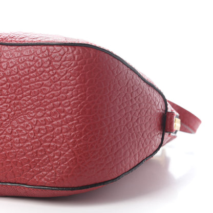 Burberry Heritage Grain Check Embossed Small Orchard Bowling Bag Military Red 7 of 7