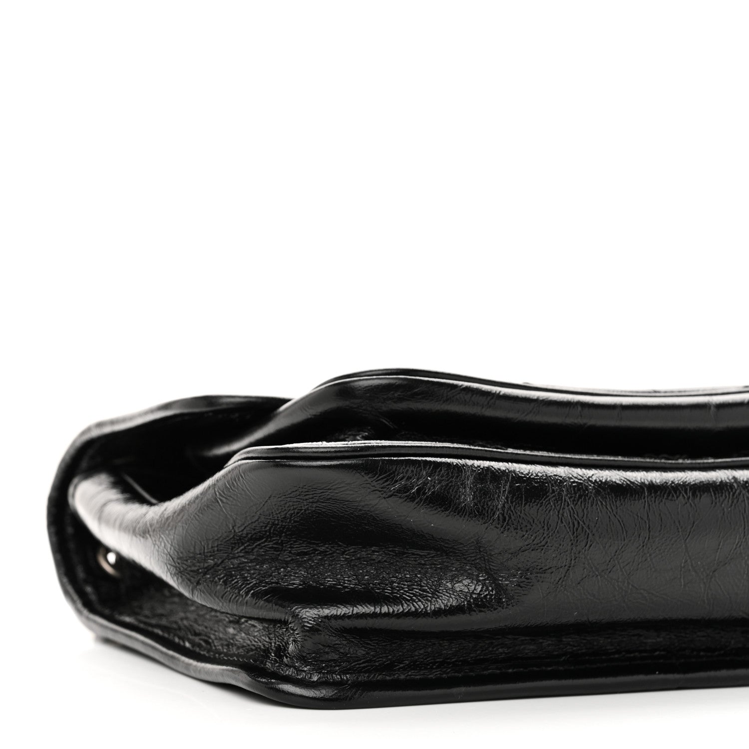 Saint Laurent Crinkled Calfskin Matelasse Monogram Baby Niki Chain Satchel Black 9 of 10