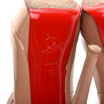 Christian Louboutin Patent Bana 140 Pumps 39 Nude 6 of 8