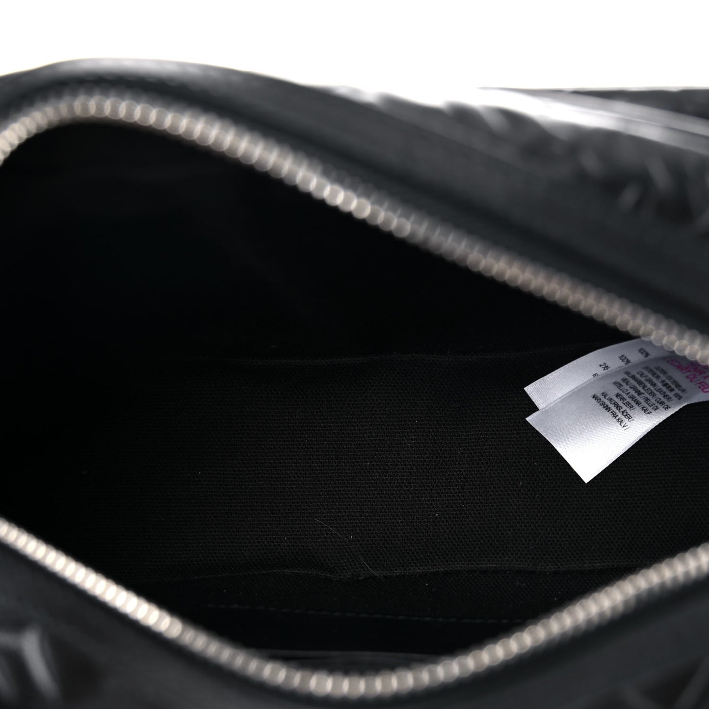 Calfskin Embossed Monogram Small Camera Bag Black