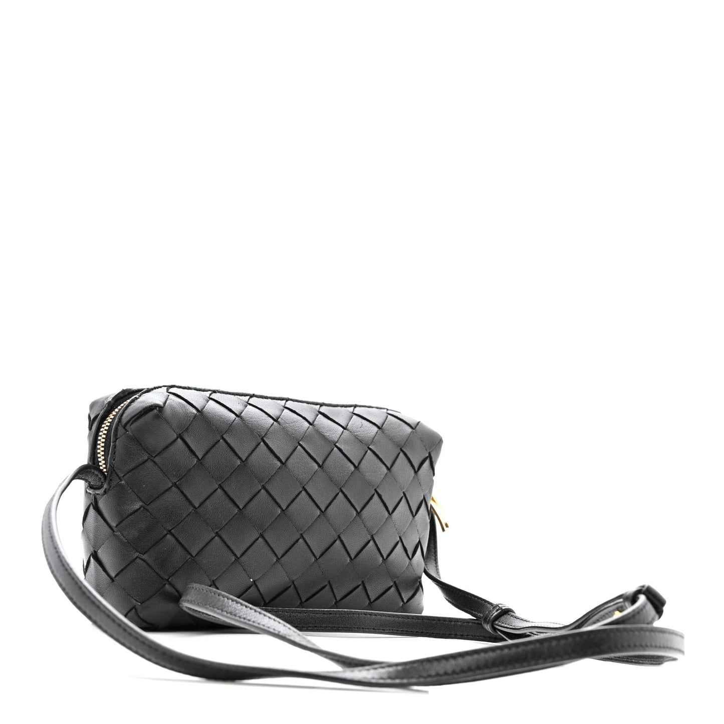 Nappa Intrecciato Mini Loop Camera Bag Black