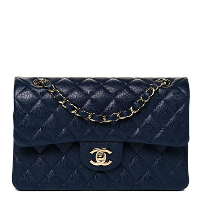 Chanel Caviar Quilted Small Double Flap Navy 1 of 9
