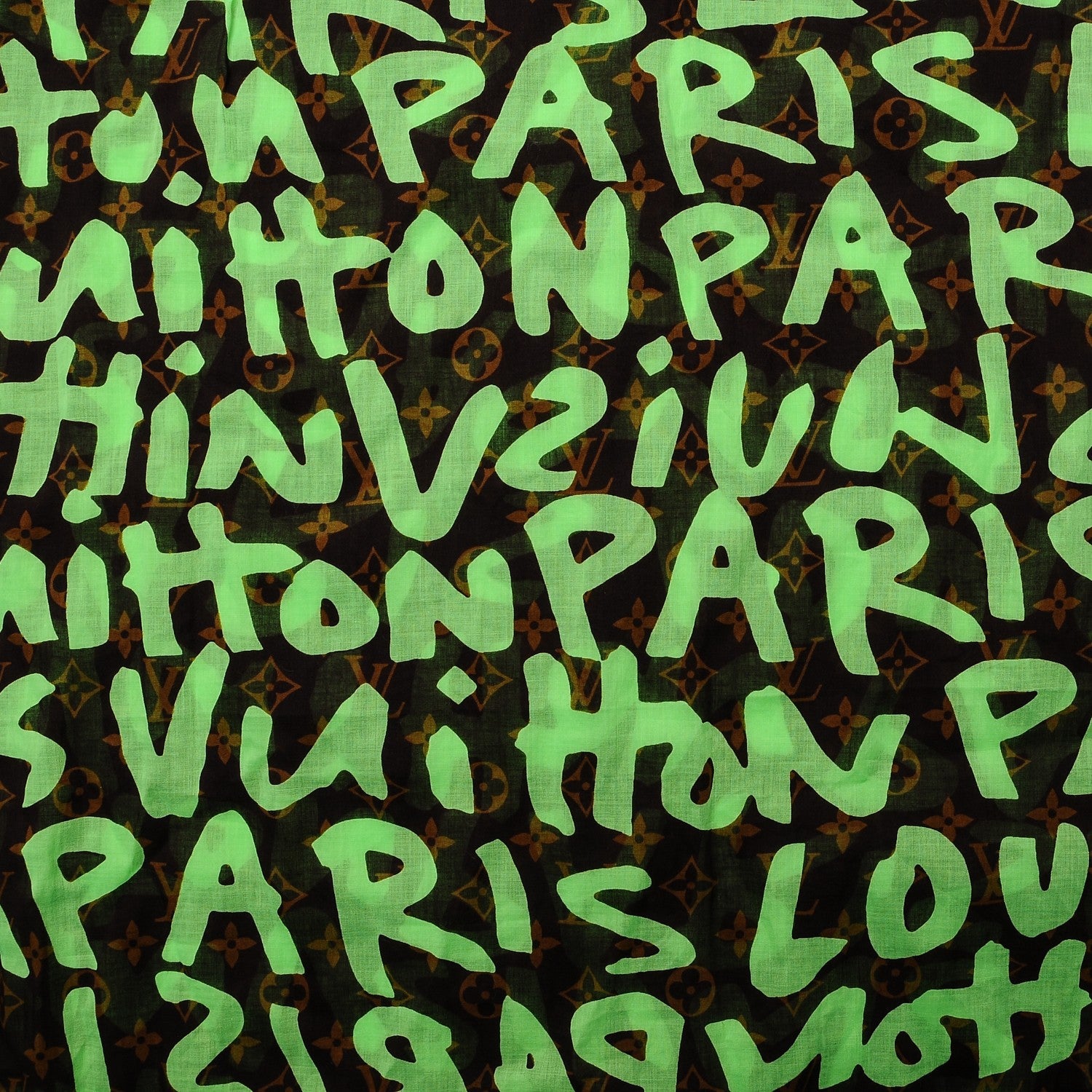 Louis Vuitton Cotton Graffiti Green 3 of 4
